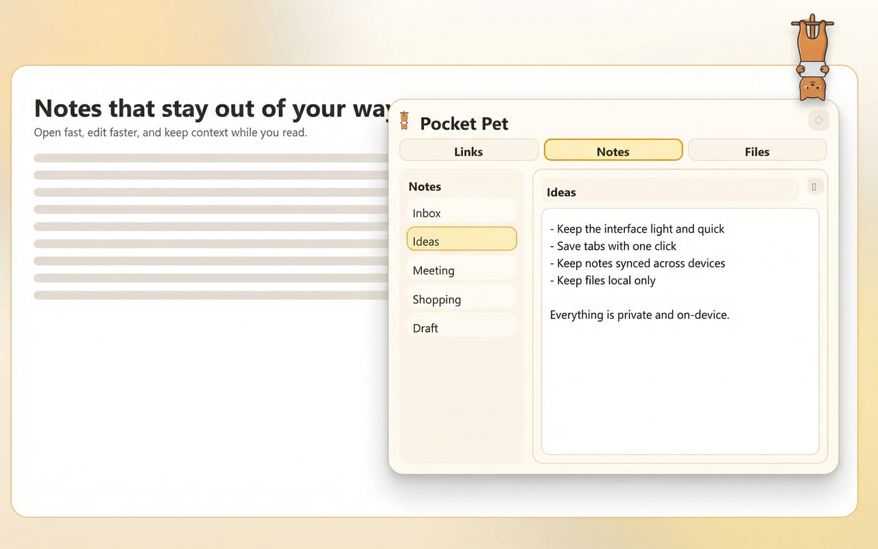 Notes editor with auto-save